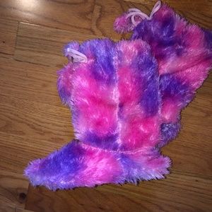 Pink and Purple Fuzzy Boot Slippers